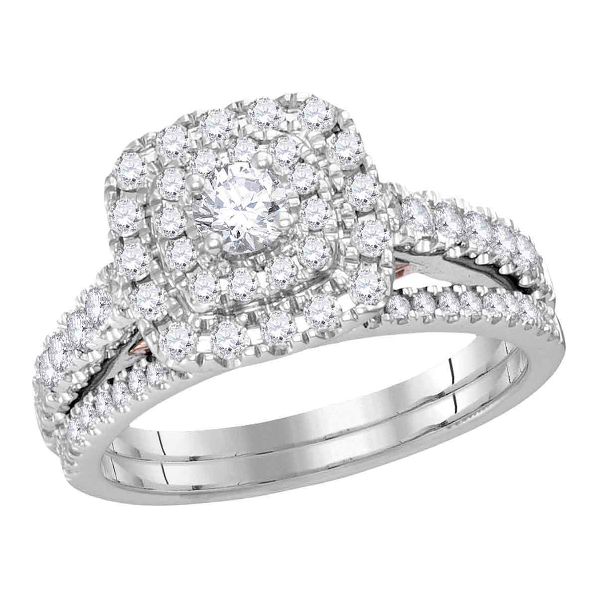 white gold halo ring