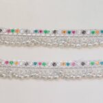 Silver Baby Payals with Diamond Charms