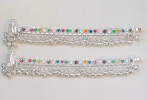 Read more about the article Silver Baby Payals with Diamond Charms