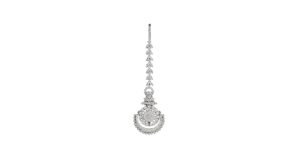 Read more about the article Radiant Elegance: Diamond-Embedded Silver Tika for Bengali Bride