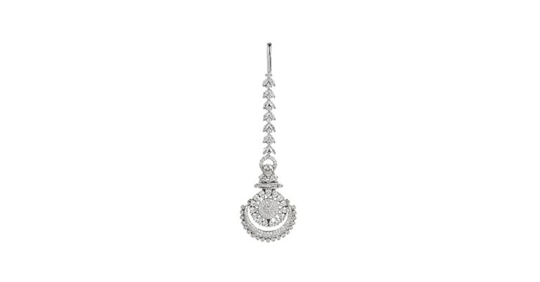 Diamond-Embedded Silver Tika