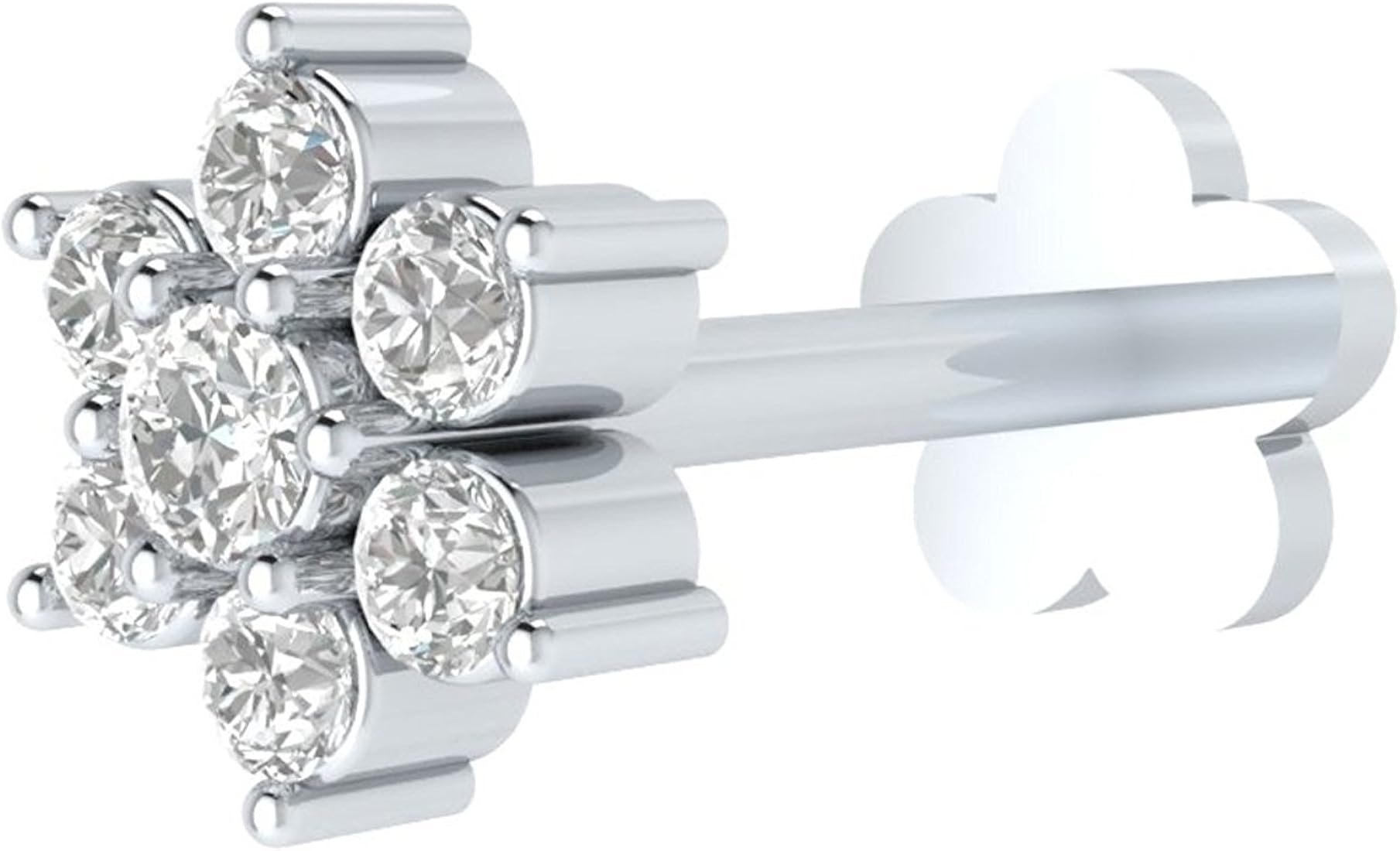 You are currently viewing Silver Nose Rings with Diamond Clusters