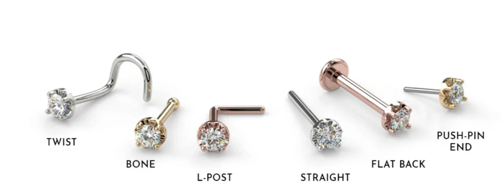diamond nose studs