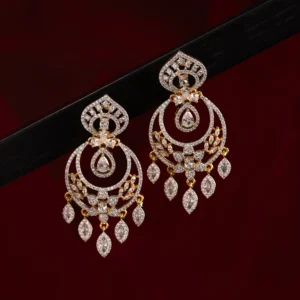 Read more about the article Chandbali Diamond Earrings: Exquisite Silver Elegance by KundanMala
