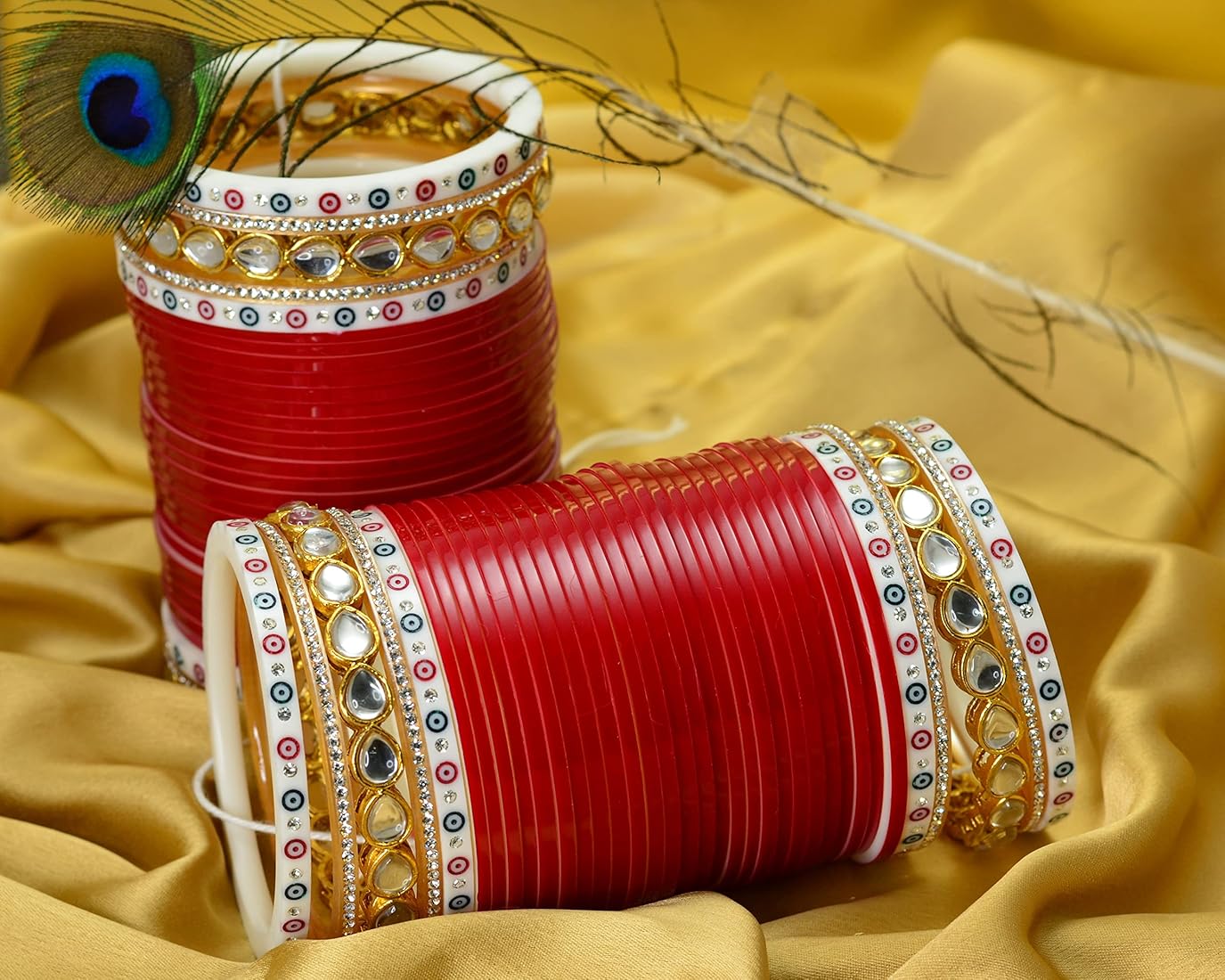 You are currently viewing Radiant Diamond-Studded Silver Punjabi Bridal Kada Designs for Modern Elegance